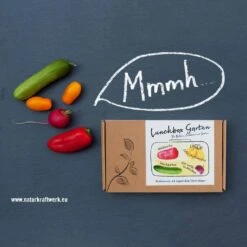 Mini-Gemüse' Saatgut: Balkonpaprika, Snackgurken, Obsttomaten, Radieschen -Madison Verkäufe 0710102936 Lunchbox Garten mit Minigemuese 2 87439