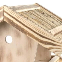 Kölle Vogelfutterhaus Aus Kiefernholz, Mit Strohdach, Ca. 30 X 38 Cm -Madison Verkäufe 0910100033 Koelle Futterspender Kiefernholz natur Strohdach ca30x38cm 2 117705