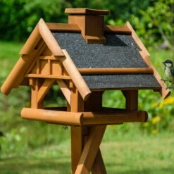 Vogelhaus Inkl. Ständer, Holz, Bernstein, 39 X 38 X 33 Cm -Madison Verkäufe 0910101485 Vogelhaus inkl Staender 8 111707