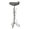 Vogeltränke, Schale Auf Fuß, Eisen, 30 X 33 X 75 Cm, Graubraun -Madison Verkäufe 0910170021 Vogetraenke Schale auf Fuss 30x33xH75cm grau braun 75553