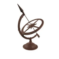 Sonnenuhr Aus Gußeisen, Ca. 47x35x54,5 Cm