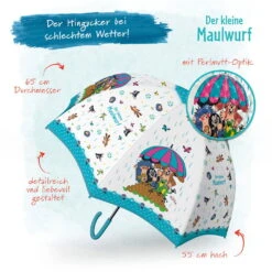 Regenschirm 'Der Kleine Maulwurf', Blau, Ø 65 Cm -Madison Verkäufe 0910704579 Regenschirm Der kleine Maulwurf blau 65cm 1 119027