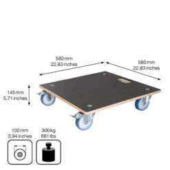 Multi Roller Maxi GRIP, 300 Kg Tragkraft, Holz, Ca. 58 X 58 X 15 Cm -Madison Verkäufe 0920600405 multi roller maxi grip eckig 4 116647