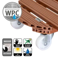 Multi Roller WPC, 150 Kg Tragkraft, Ca. 39 X 39 X 11 Cm -Madison Verkäufe 0920600467 multi roller wpc terracotta 5 116651