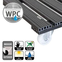 Multi Roller WPC, 120 Kg Tragkraft, Ca. 39 X 39 X 11 Cm -Madison Verkäufe 0920600470 multi roller wpc anthrazit 5 116657