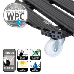 Multi Roller WPC, 120 Kg Tragkraft, Ca. 50 X 50 X 11 Cm -Madison Verkäufe 0920600471 multi roller wpc anthrazit 5 116663