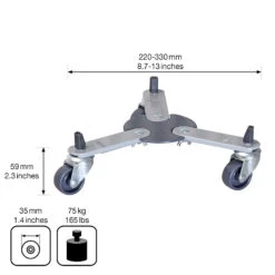 Multi Roller Sun City, Tragkraft 75 Kg, Stahl, Ca. 6 X 26,5-37,5 Cm -Madison Verkäufe 0920600493 multi roller suncity small 4 116676