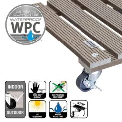 Multi Roller WPC, Tragkraft 80 Kg, Ca. 7 X 29 X 29 Cm -Madison Verkäufe 0920600506 multi roller wpc taupe 5 116687