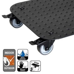 Pflanzenroller 'Alaska', Tragkraft 150 Kg, Anthrazit, Alu, 7 X 29 X 29 Cm -Madison Verkäufe 0920600517 pflanzenroller alaska 5 116723