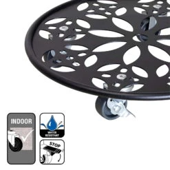 Pflanzenroller GH0936/0937, Tragkraft 100 Kg, Schwarz, Ø 30 Cm -Madison Verkäufe 0920600520 pflanzenroller 5 116741