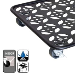 Pflanzenroller GH0936/0937, Tragkraft 80 Kg, Schwarz, Ø 30 Cm -Madison Verkäufe 0920600521 pflanzenroller 5 116747