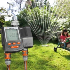 Bewässerungscomputer, Gardena, 2 Gartenbereiche, 3 Vorgänge Täglich -Madison Verkäufe 0930101137 Bewaesserungscomputer MultiControl duo 1 61569