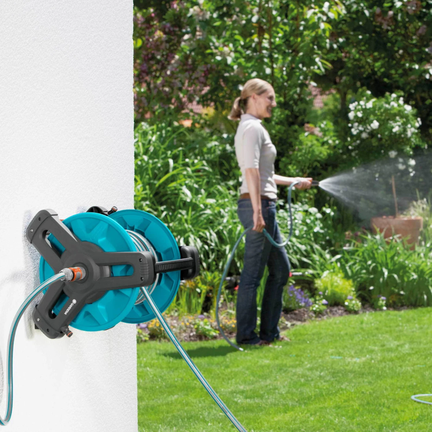 Wand-Schlauchtrommel Classic 50, Gardena, Schlauchlängen Bis 50 M 4 Wand-Schlauchtrommel Classic 50, Gardena, Schlauchlängen Bis 50 M – Bild 2