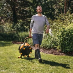 Fiskars Schlauchwagen Waterwheel Automatik XL, Für ½'-5/8", Schlauchdüse, Rasenspieß, Schwarz-orange 11 Fiskars Schlauchwagen Waterwheel Automatik XL, Für ½'-5/8", Schlauchdüse, Rasenspieß, Schwarz-orange -Madison Verkäufe 0930200501 Schlauchwagen Automatik XL mit Raedern 360 4 78977