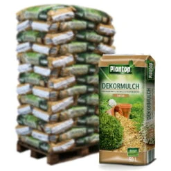 Plantop Dekormulch Natur, 1950 L Gesamt, 39 Sack á 50 L, Palettenware Ohne Zusätzliche Versandkosten