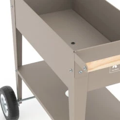 Hochbeet-Trolley Mit Rädern, Taupe, Metall, 75 X 35 X 80 Cm, 47 L -Madison Verkäufe 0980250143 Urban Garden Trolly auf Raedern taupe 5 84527