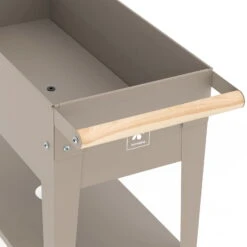 Hochbeet-Trolley Mit Rädern, Taupe, Metall, 75 X 35 X 80 Cm, 47 L -Madison Verkäufe 0980250143 Urban Garden Trolly auf Raedern taupe 5 84523