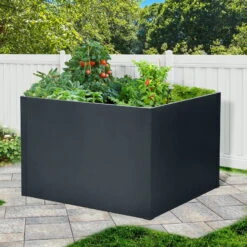 Hochbeet Mit Doppelwand, Anthrazit -Madison Verkäufe 0980250151 Hochbeet mit Doppelwand 3 94166