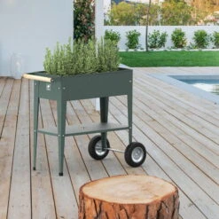 Hochbeet Urban Garden Trolley, Grün, 75 X 35 X 80 Cm 13 Hochbeet Urban Garden Trolley, Grün, 75 X 35 X 80 Cm -Madison Verkäufe 0980250161 Urban Garden Trolley auf Raedern Oak Green 6 108098