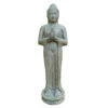 Buddha Stehend, Grau, Steinguss, 36 X 28 X 119 Cm, 75 Kg