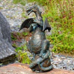 Rottenecker Bronze-Drache Mit Walnuss, Wasserspeiend, 29 X 19 X 11 Cm -Madison Verkäufe 0980306260 Drache mit Walnuss H29xB19xL11cm1 75588
