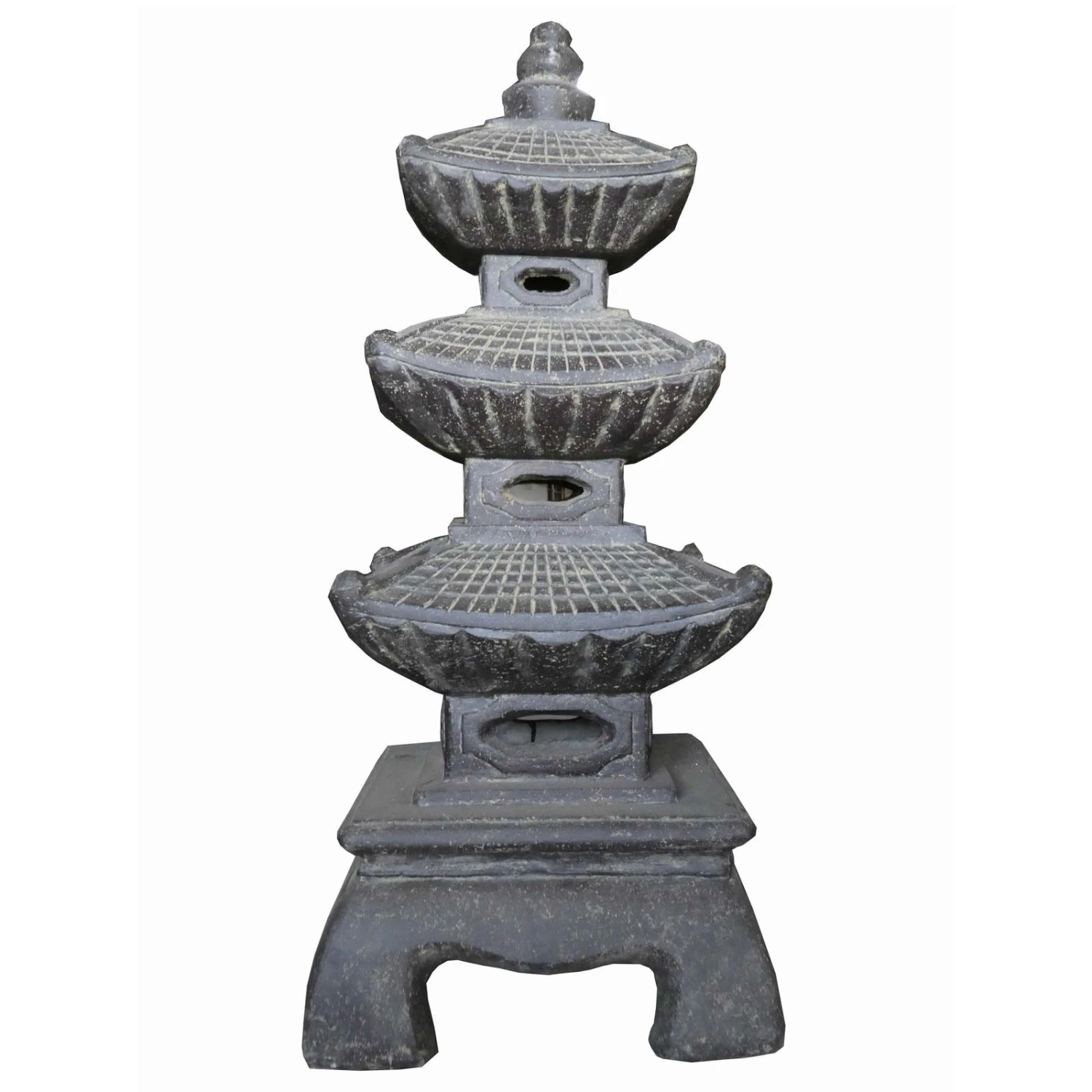 Japanische Laterne Im Pagodenstil, Steinguss, 125 X 55 X 55 Cm 3 Japanische Laterne Im Pagodenstil, Steinguss, 125 X 55 X 55 Cm