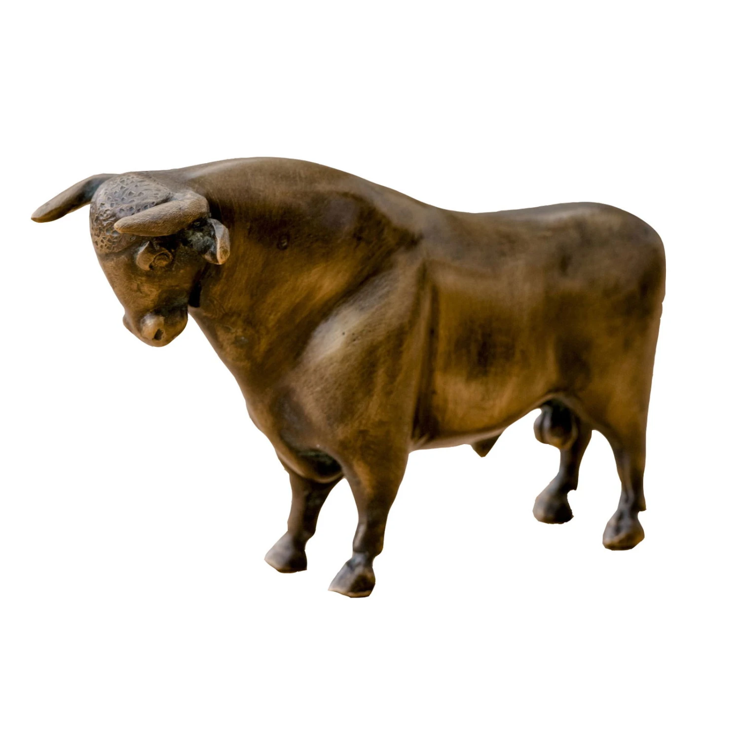 Börsenbulle Klein, Braun, Bronze, H 10 X 15 X 16 Cm 3 Börsenbulle Klein, Braun, Bronze, H 10 X 15 X 16 Cm