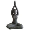 Steinguss Gartenornament 'Yoga', Natur, 21 X 14 X 30 Cm