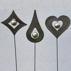 Beetstecker Tropfen Aus Stahl Mit 1 Edelstahl-Kugel, Dunkelgrau Lackiert, Maße 80 X 12 X 4,2 Cm 7 Beetstecker Tropfen Aus Stahl Mit 1 Edelstahl-Kugel, Dunkelgrau Lackiert, Maße 80 X 12 X 4,2 Cm -Madison Verkäufe 0980404062 4064 Beetstecker Love 3er Set 1 62051