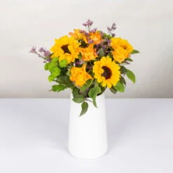 Gemischter Blumenbund 'Sommergruß' Inkl. Gratis Grußkarte -Madison Verkäufe 1025700005 DIY Mixbund Sommergruss Helianthus Rose Santini Statice 2 94406