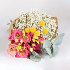 Gemischter Blumenbund 'Farbenspiel' Inkl. Gratis Grußkarte -Madison Verkäufe 1025700009 DIY Mixbund Farbenspiel Lisianthus Gypso Euka Craspedia 1 94533