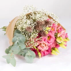Gemischter Blumenbund 'Eleganz In Rosa' Inkl. Gratis Grußkarte -Madison Verkäufe 1025700014 DIY Mixbund Eleganz in Rosa Lisianthus rosa Gypso Euka Fluffy 1 94535