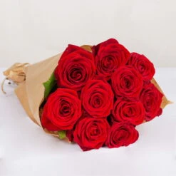 Blumenbund Mit Rosen 'Red Naomi', 10er-Bund, Rot, Inkl. Gratis Grußkarte -Madison Verkäufe 1045500002 Rose Red Naomi 10er Bund 60cm 1 85332
