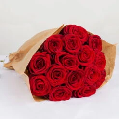 Blumenbund Mit Rosen 'Red Naomi', 15er-Bund, Rot, Inkl. Gratis Grußkarte -Madison Verkäufe 1045500003 Rose Red Naomi 15er Bund 60cm 1 85334