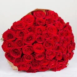 Blumenbund Mit Rosen 'Red Naomi', 50er-Bund, Rot, Inkl. Gratis Grußkarte -Madison Verkäufe 1045500006 Rose Red Naomi 50er Bund 60cm 2 85340