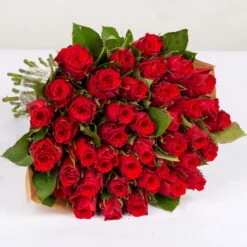 Blumenbund Mit Rosen, 40er-Bund, Rot, Inkl. Gratis Grußkarte -Madison Verkäufe 1045500009 Rote Rose 40er Bund 40cm 1 85344