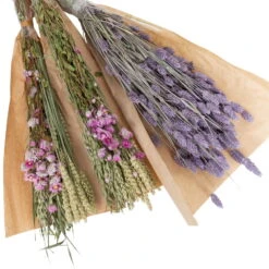 Rosa Trockenstrauß & Lila Glanzgras, 3er-Set, Länge Ca. 55 - 70 Cm -Madison Verkäufe 1055300003 Trockenstrauss rosa Phalaris lila 83164