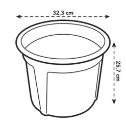 Elho Kartoffeltopf Green Basics Living Black, Ø 32,3 Cm, Höhe 25,7 Cm, Erdvol. 13 L -Madison Verkäufe 12 gb potato pot 33 living black 8711904315597 110980