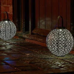 Solarlaterne "Damast", Kupfer, 23 X 22cm