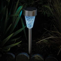 Mosaic Solarpfahlleuchte, Edelstahl / Glas, Silber / Bunt, 36 X 7,5 Cm, 6er Pack 9 Mosaic Solarpfahlleuchte, Edelstahl / Glas, Silber / Bunt, 36 X 7,5 Cm, 6er Pack -Madison Verkäufe 2950100372 Solarpfahlleuchte Mosaic Stimmung blau 61370