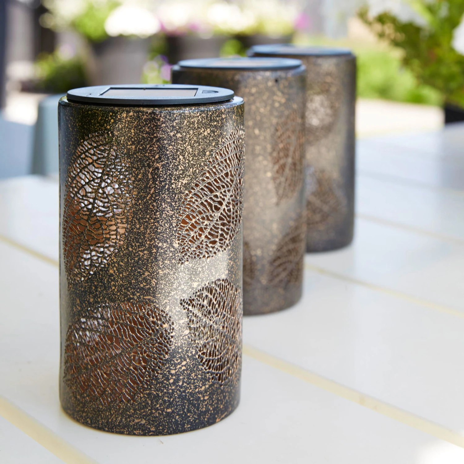 Solarleuchte Blatt, Antik Bronze, 9,0 X 9,0 X 15,3 Cm 6 Solarleuchte Blatt, Antik Bronze, 9,0 X 9,0 X 15,3 Cm – Bild 4