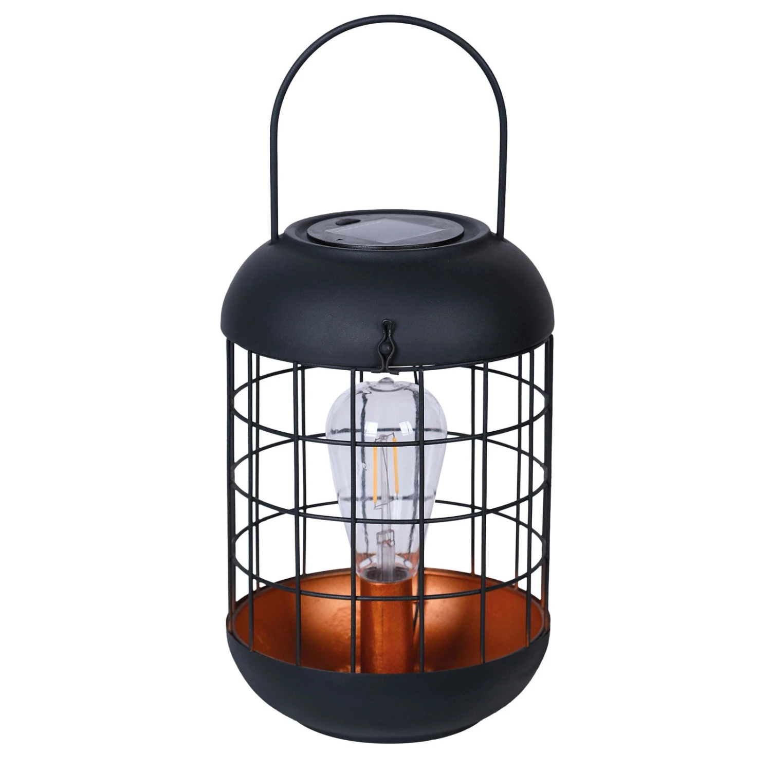 Solarlaterne 'Lighthouse', Schwarz, Metall, Höhe 26 Cm 4 Solarlaterne 'Lighthouse', Schwarz, Metall, Höhe 26 Cm – Bild 2