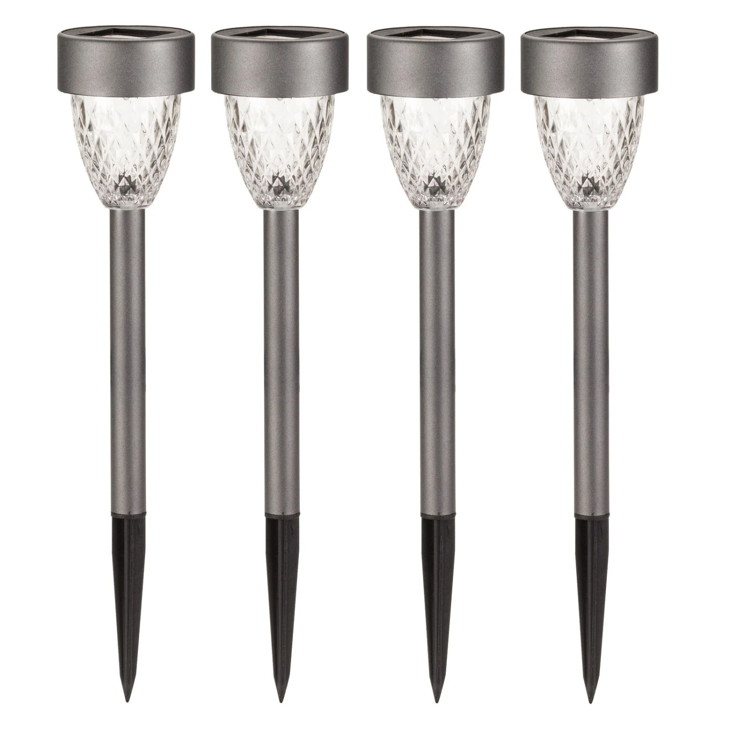 Gartenleuchte 'Cygnus', 4er-Set, Grau, Edelstahl 4 Gartenleuchte 'Cygnus', 4er-Set, Grau, Edelstahl – Bild 2