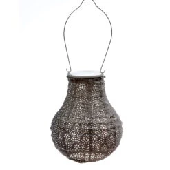 Solarlaterne 'Bulb 16', Taupe, Ø 16 X 20 Cm