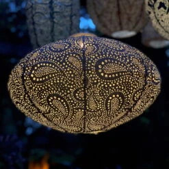 Solarlaterne 'Oval 40', Taupe, Ø 40 X 27 Cm -Madison Verkäufe 2950100685 Oval 40 Taupe 2 105799