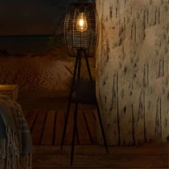 Solar-Standleuchte 'Killarney', Schwarz, Metall, Ø 20,5 X H 32 Cm -Madison Verkäufe 2950100705 Solar Filament LED Dreibein Killarney 4 120445