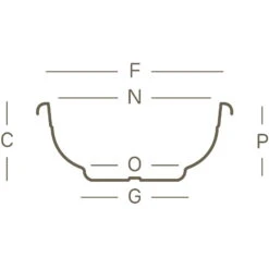 Euro 3 Plast Pflanzschale Olimpo Terra -Madison Verkäufe 3210100220 Pflanzschale Olimpo technische Zeichnung 111236