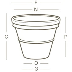 Euro 3 Plast Pflanzkübel Doppio Bordo Terra -Madison Verkäufe 3210100272 Pflanzkuebel Doppio Bordo technische Zeichnung 111247 1