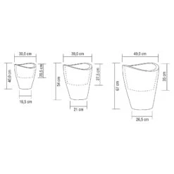 Pflanzgefäß "Wave Globe High" Schwarz -Madison Verkäufe 3210102842 3210102843 3210102844 Illu Wave Globe High Vermasst 55951
