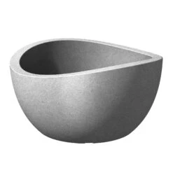 Pflanzschale Wave Globe Bowl, Stony Grey, Kunststoff